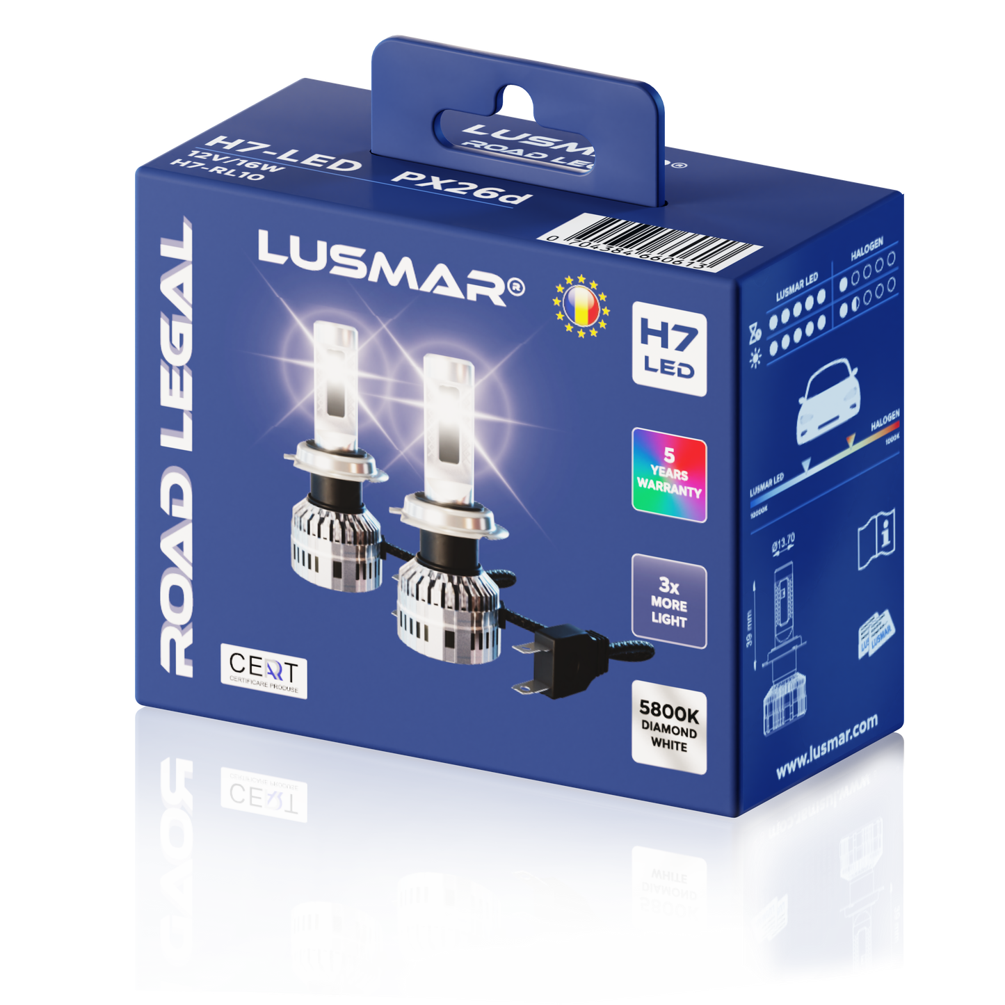 Kit LED H7 LUSMAR™ LED-H© 6000k 15000 lumen 110W/set Canbus - senza errori