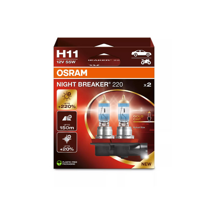Kit halogen H11 OSRAM Night Breaker 2700 lumeni +220% - 64211NB220-2HB