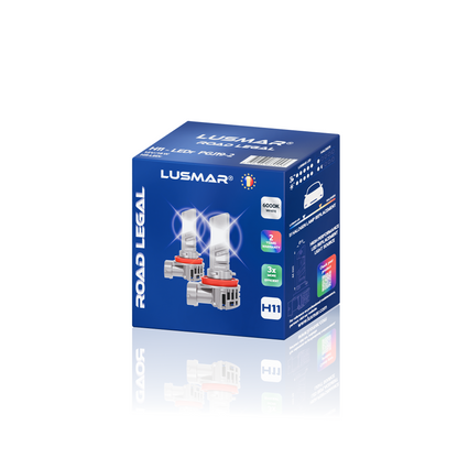 Kit LED H11 LUSMAR ROAD LEGAL 6000K - omologat