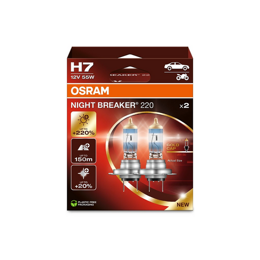 Kit halogen H7 OSRAM Night Breaker 3000 lumeni +220% - 64210NB220-2HB