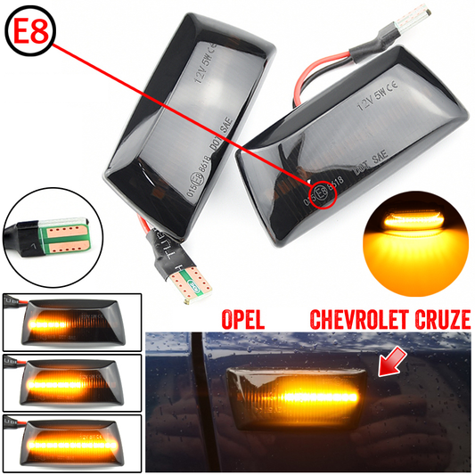 Indicatori di direzione dinamici Opel Adam Insignia Astra H Zafira B Corsa D Meriva Chevrolet Cruze